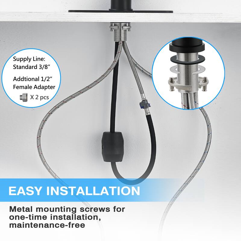 AITINKAN Pull Down Single Handle Kitchen Faucet with 3 Spray Mode