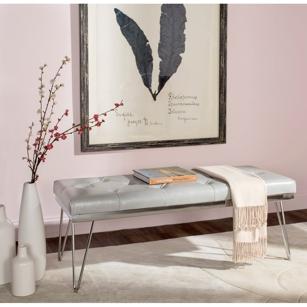 SAFAVIEH Pusa Bench - 46.8" x 19.3" x 18" - 47Wx19Dx18H