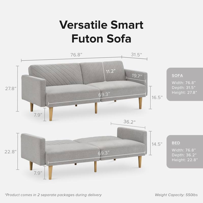 Mopio Chloe Futon Convertible Sofa Sleeper Futon