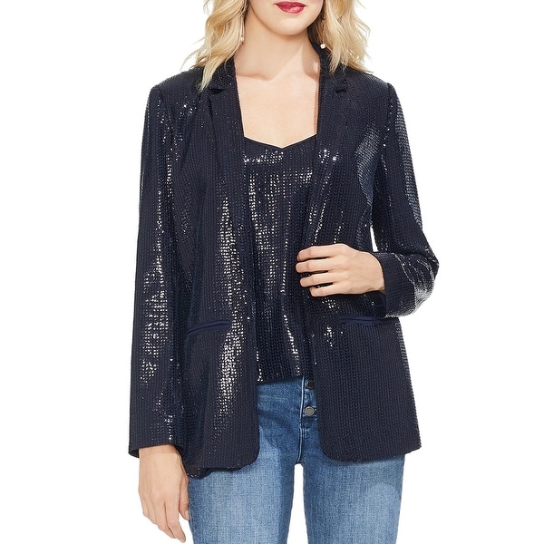 Vince Camuto Womens Open-Front Blazer Sequined Notch Collar. Opens flyout.