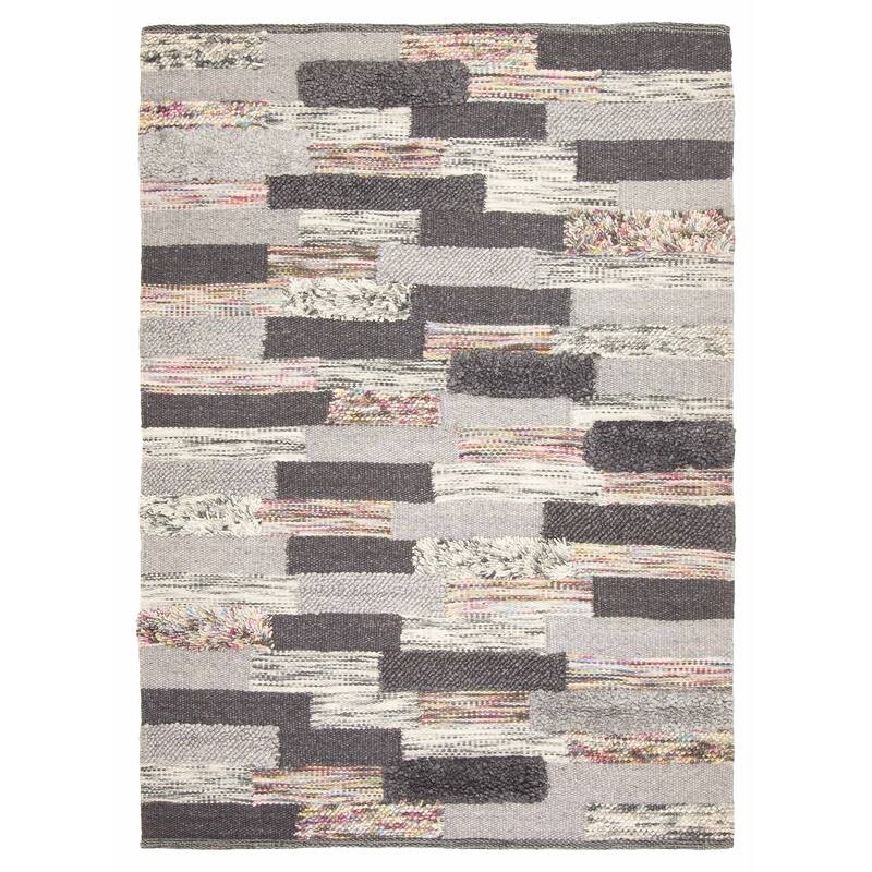 ECARPETGALLERY Braid weave Sienna Grey Wool Rug - 5'8 x 7'9 - Grey - 5'8 x 7'9
