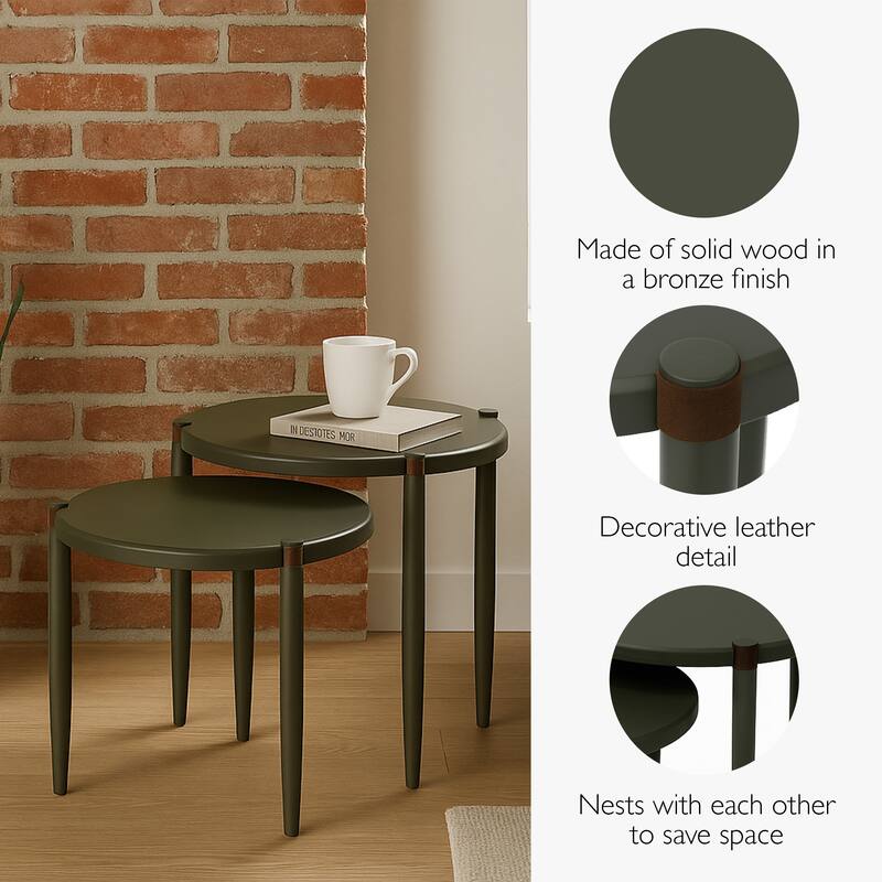 Leick Home 2-Pack Redonda Bay Side Tables