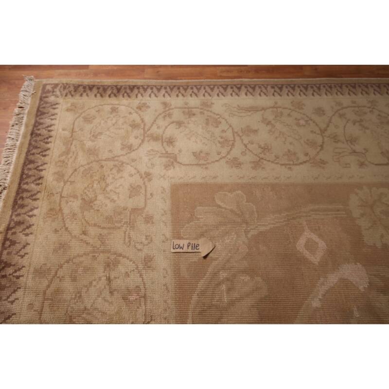 Antique Vegetable Dye Oushak Large Turkish Rug Handmade Wool Carpet - 16'7" x 19'3"