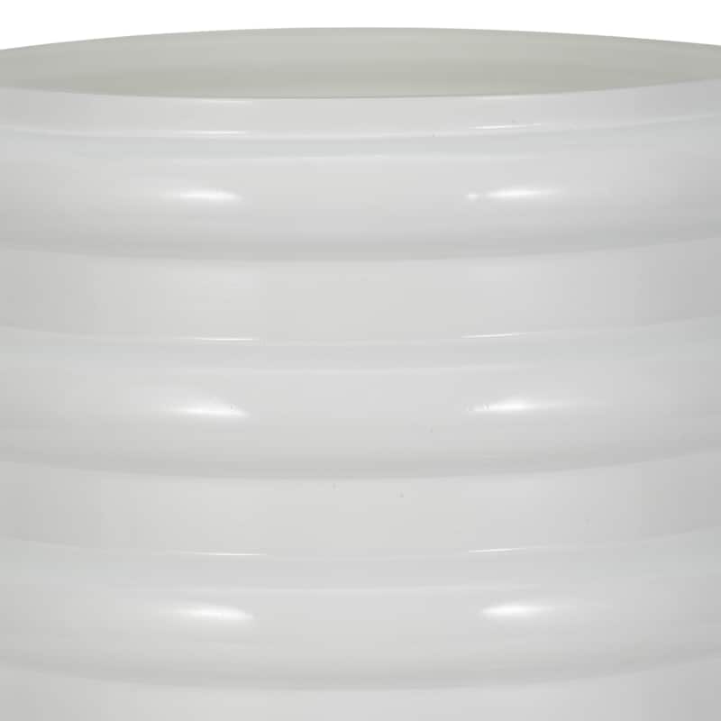 Sagebrook Home's Ribbed Texture Neutral Glass Vase