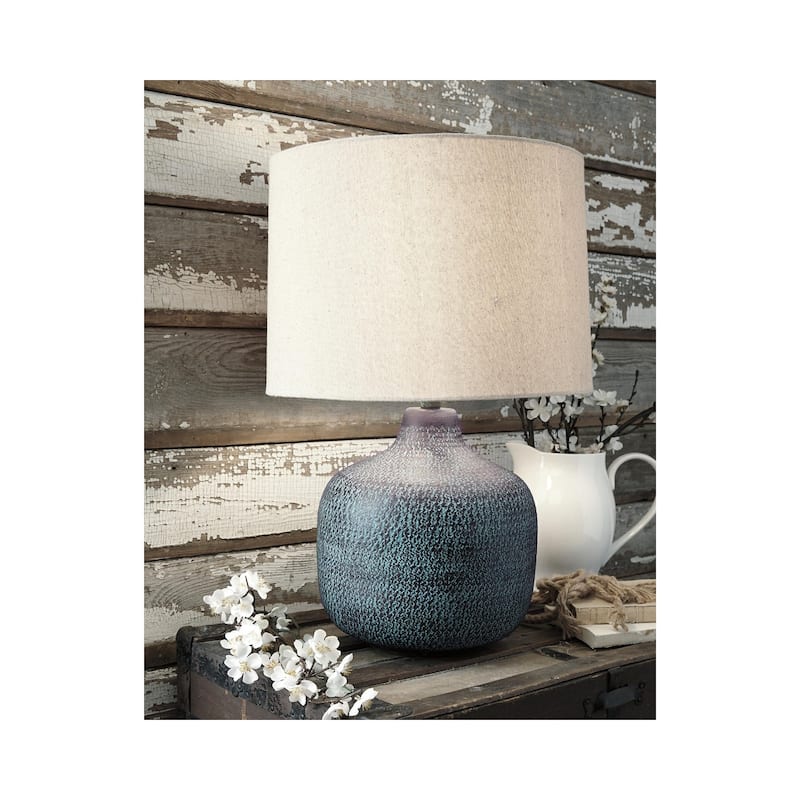 Malthace 24 Inch Metal Table Lamp - Patina