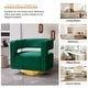 preview thumbnail 37 of 114, HULALA HOME Carisa Modern Upholstered Swivel Open-Back Barrel Chair with Golden Base