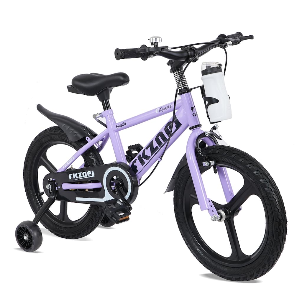 18 Inch High Carbon Steel Frame, Night Glow Kids Bike/Toddler Bicycle w/Magnesium Alloy Wheels, Training Wheels for Girls & Boys