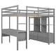 preview thumbnail 18 of 16, Full Size Multifunctional Loft Bed with Two Drawers, and Storage Shelves and Drawers
