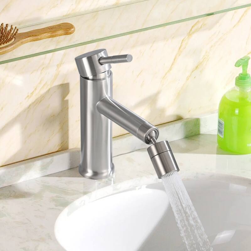 Topcraft Single Handle Bathroom Sink Faucet with 360° Swivel Faucet
