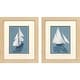 preview thumbnail 1 of 2, Paragon Azul La Mar Framed Art - Set of 2 2-piece Set