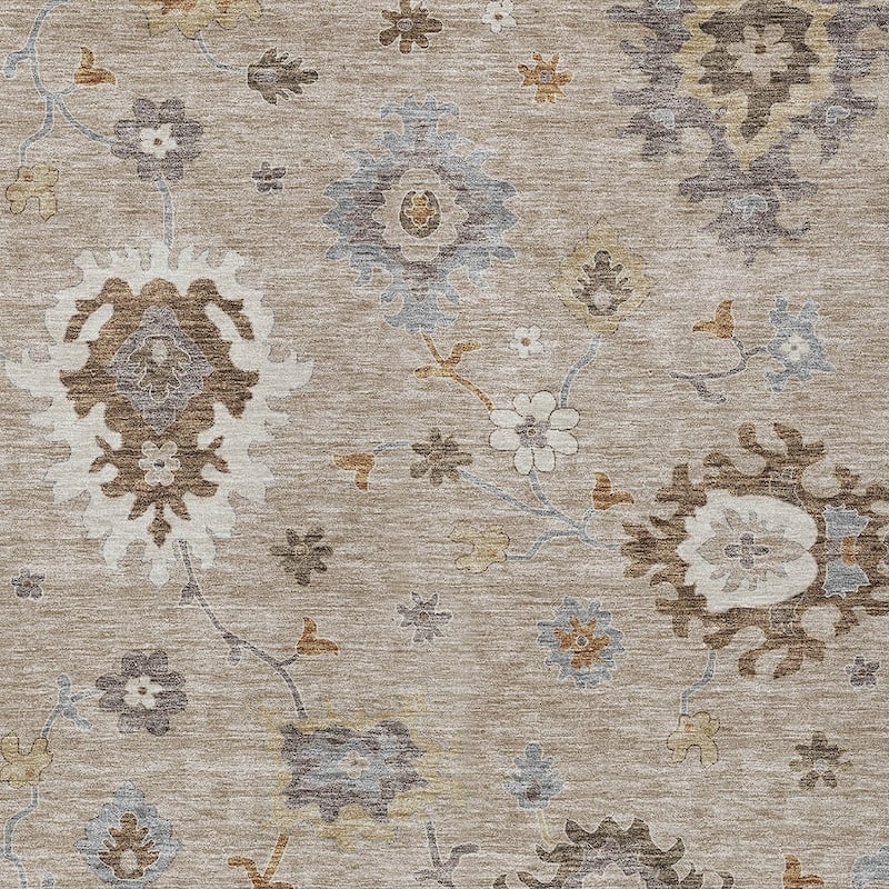 HomeRoots Floral Traditional Rectangle Outdoor Rug