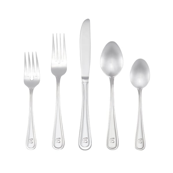 RiverRidge Marina Stainless Steel 46-piece Monogrammed Flatware