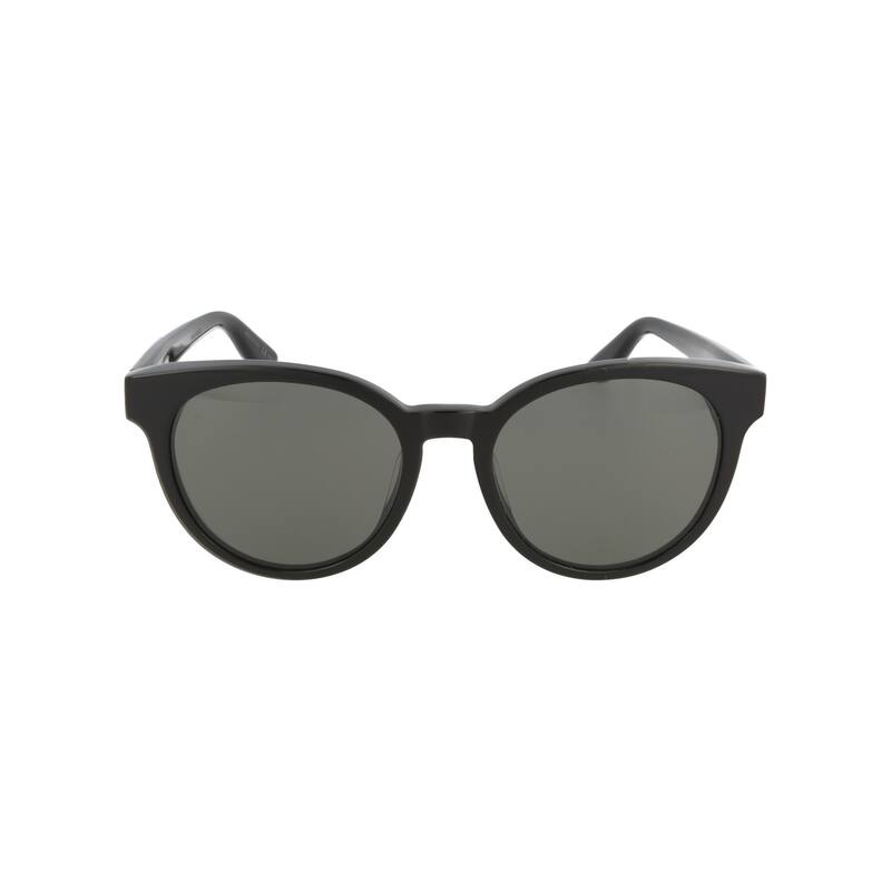 Saint Laurent Round-Frame Acetate Sunglasses - Shiny Black - Black - Grey Lens
