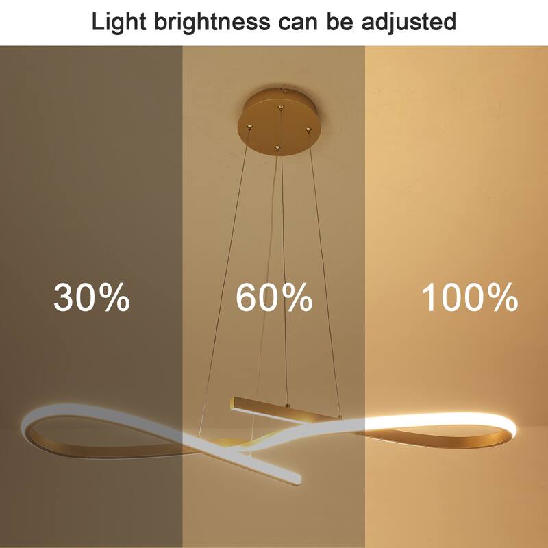 33.07-inch Dimmable Modern LED Chandelier for Dining Room Kitchen