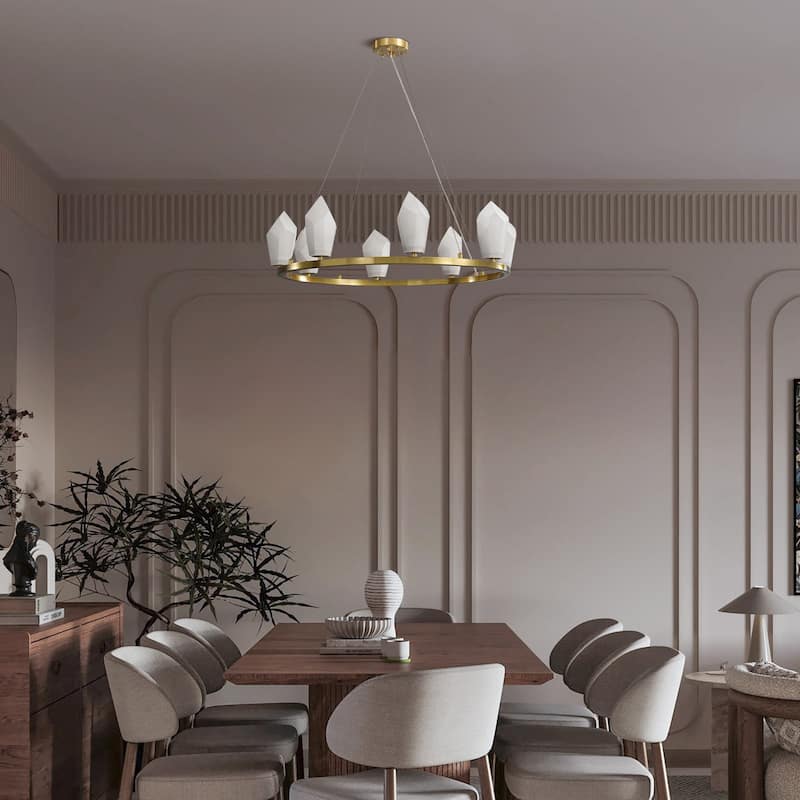 KAYLA Alabaster Chandelier/Sconce Kitchen Island Brass Hanging Lamp Mid Century Nordic Modern Chandelier