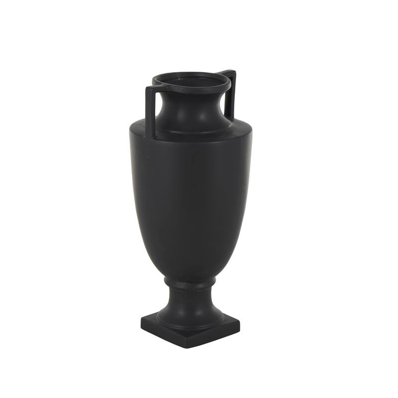 Ceramic Sleek Amphora Vase with Handles - Black or White - Roche River Decor