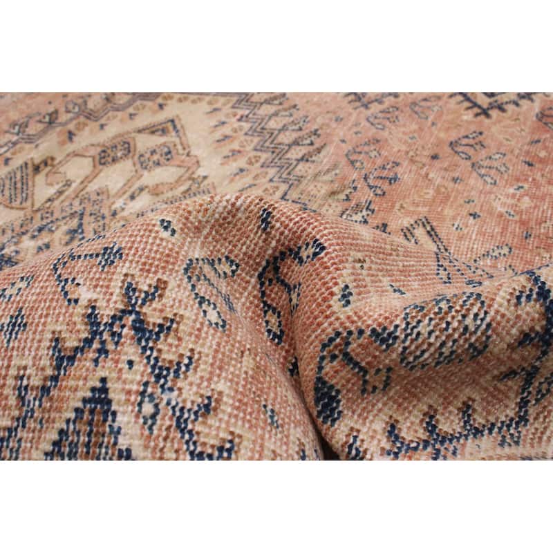 ECARPETGALLERY Hand-knotted Antalya Vintage Copper Wool Rug - 4'11 x 9'11