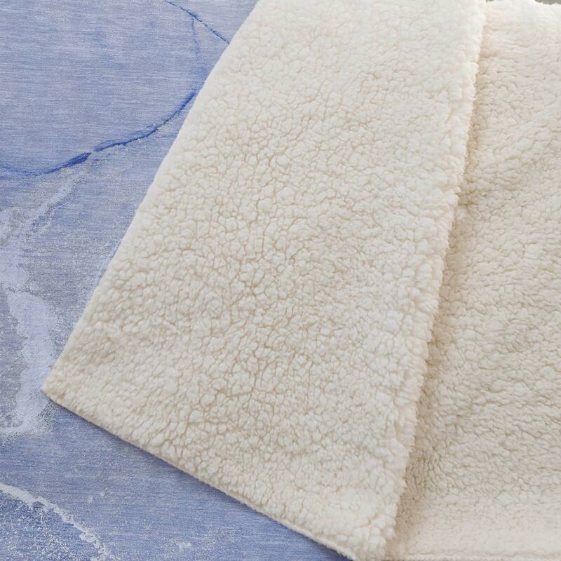 Premium Machine Washable Abstract Contemporary Sherpa Throw Blanket