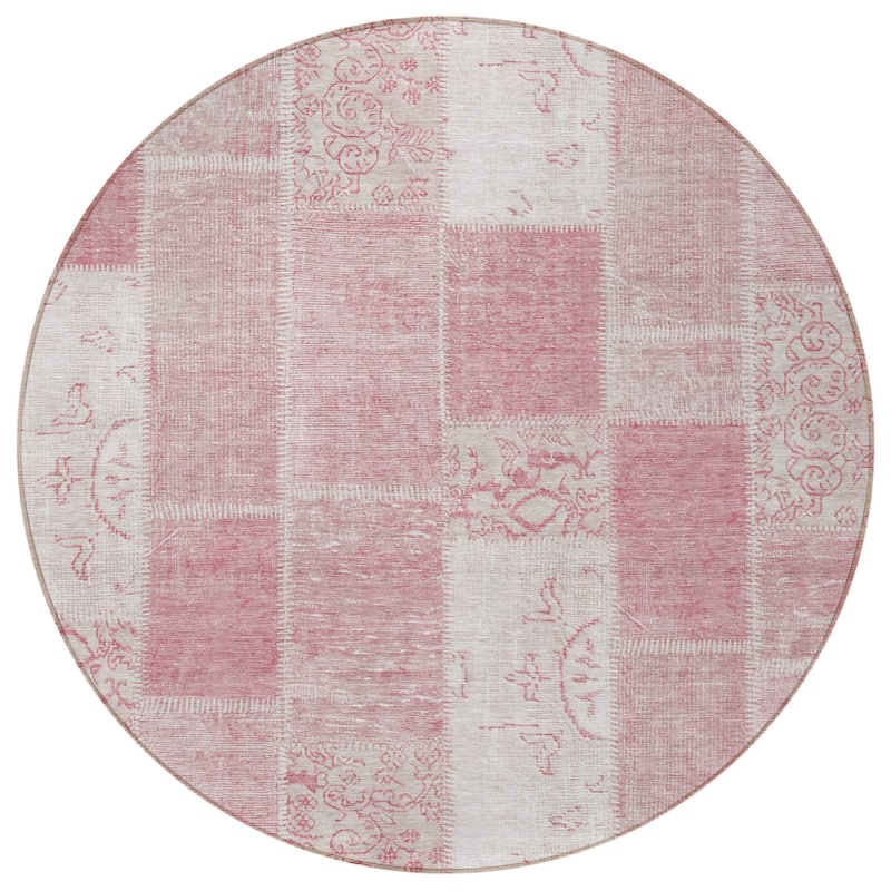 HomeRoots Patchwork Traditional Rectangle Outdoor Rug