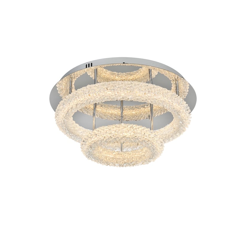 22 inch Adjustable LED Flush Mount - Chrome