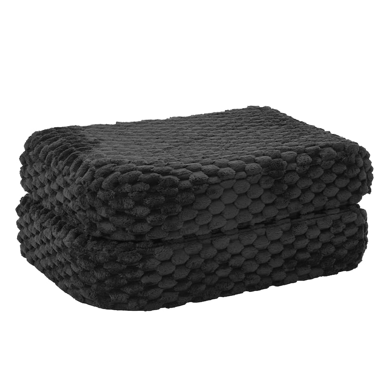 Modular Sectional Sofa with Bubble Velvet Upholstery, 2 Movable Ottomans and 4 Throw Pillows for Living Room