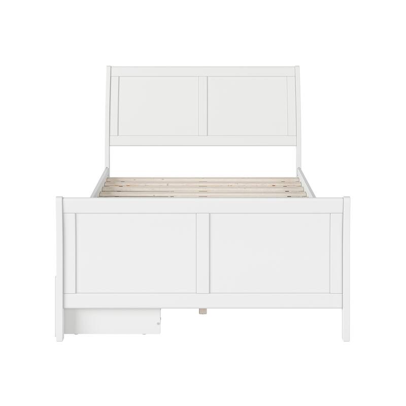 AFI Portland Platform Bed with Matching Footboard & Storage Drawers