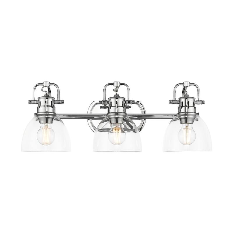 Yep by Golden Lighting Duncan 3-light Vanity in Chrome and Clear Glass
