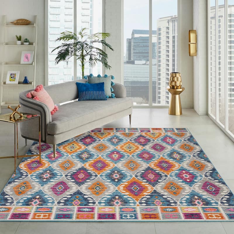 Nourison Passion Boho Geometric Tribal Area Rug - 8' x 10' - Multi - Rectangle