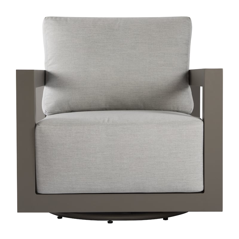 Elementi Newport Outdoor Aluminum Swivel Chair with Sunbrella® Cushions