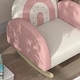 preview thumbnail 2 of 7, Kids Rocking Chair, Princess Crown Toddler Chair, Children's Armchair Rocker with Rainbow Backrest