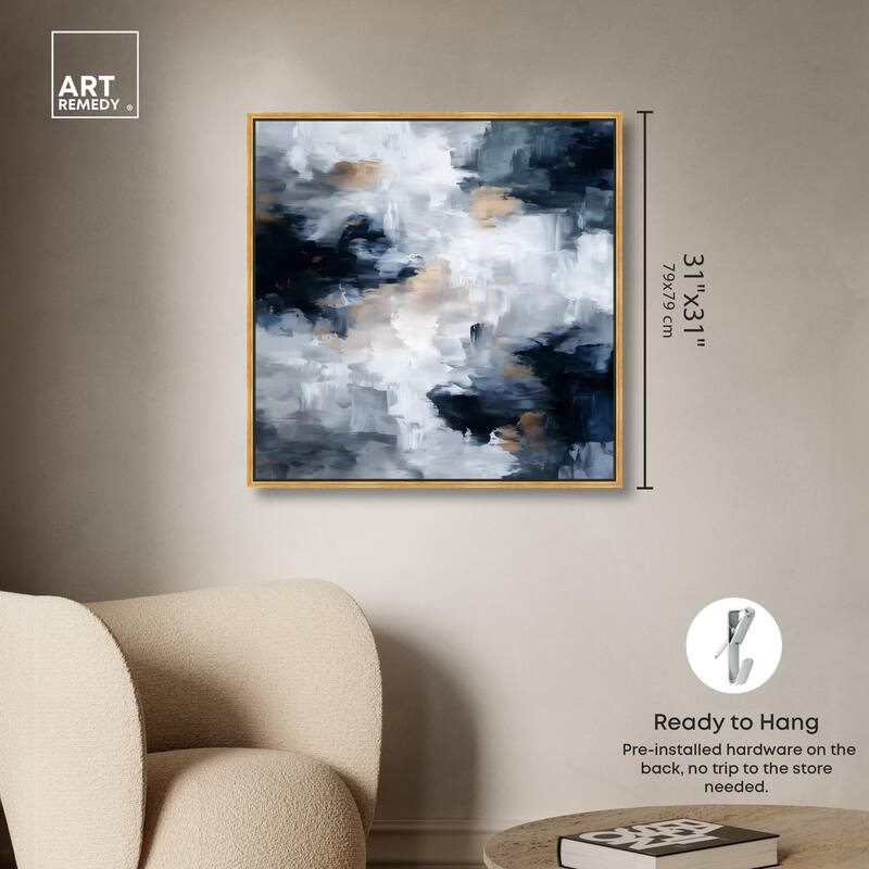 Midnight and Ivory II Canvas by Art Remedy
