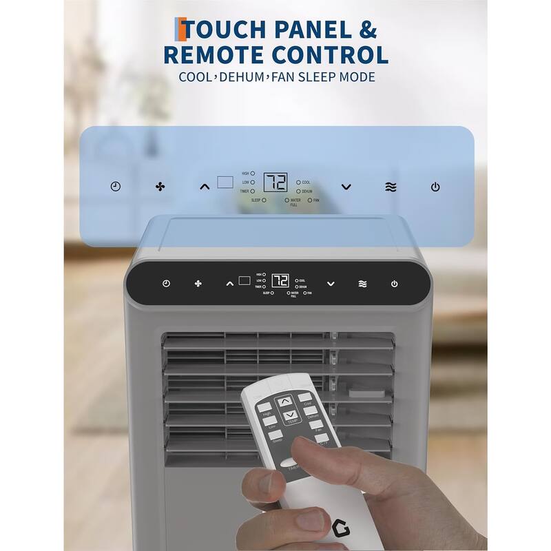 10,000 BTU Portable Air Conditioner, 3-in-1 Portable AC Unit with Fan & Dehumidifier Cools up to 450 Sq. Ft