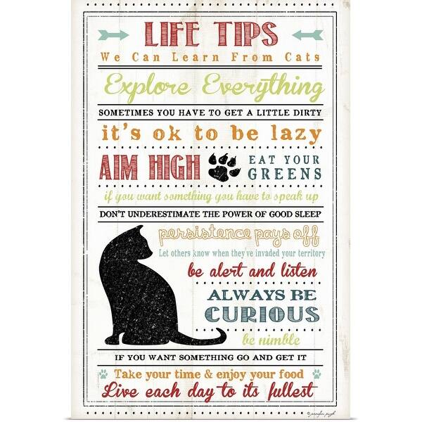 Shop Life Tips Cats Poster Print Overstock 21000383