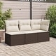 preview thumbnail 21 of 152, vidaXL Patio Sofa with Cushions Outdoor Seating Sectional Sofa Poly Rattan