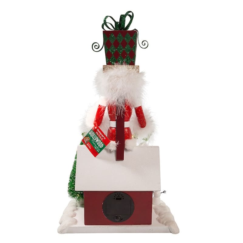 Kurt Adler 18-Inch Battery Operated Deck the Halls Musical LED Nutcracker - Multicolored