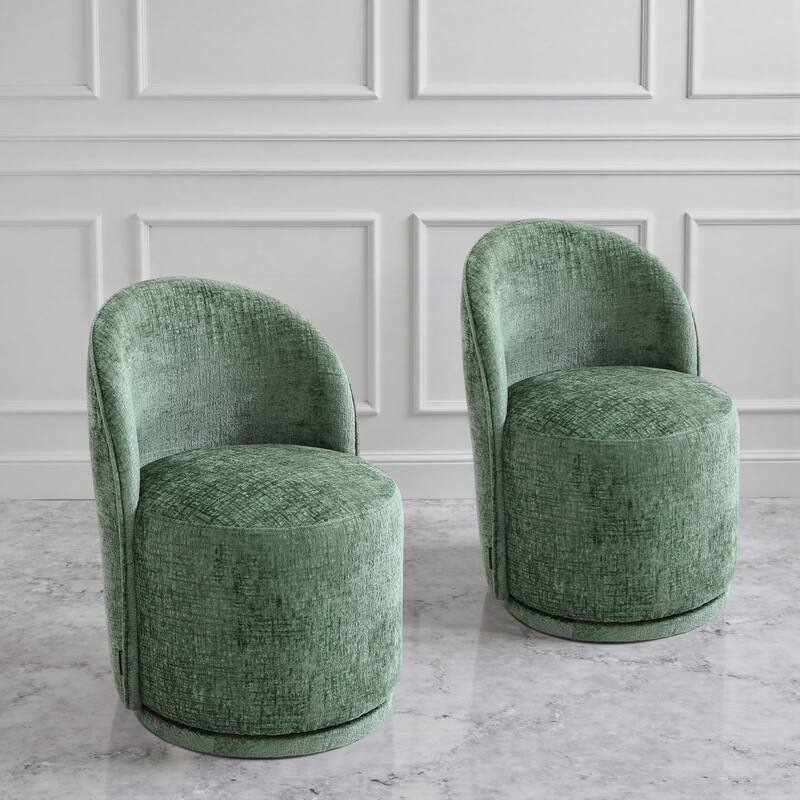 Modern Armless 360-Degree Swivel Dining Chair Barrel Chair