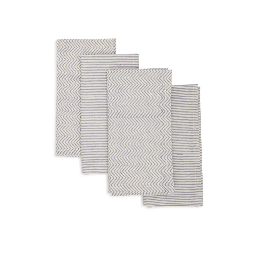 ASPEN Placemats - Hand Block Printed Kora (Unbleached Cotton), Fair Trade | Set of 4, 14"x20" by Sustainable Threads