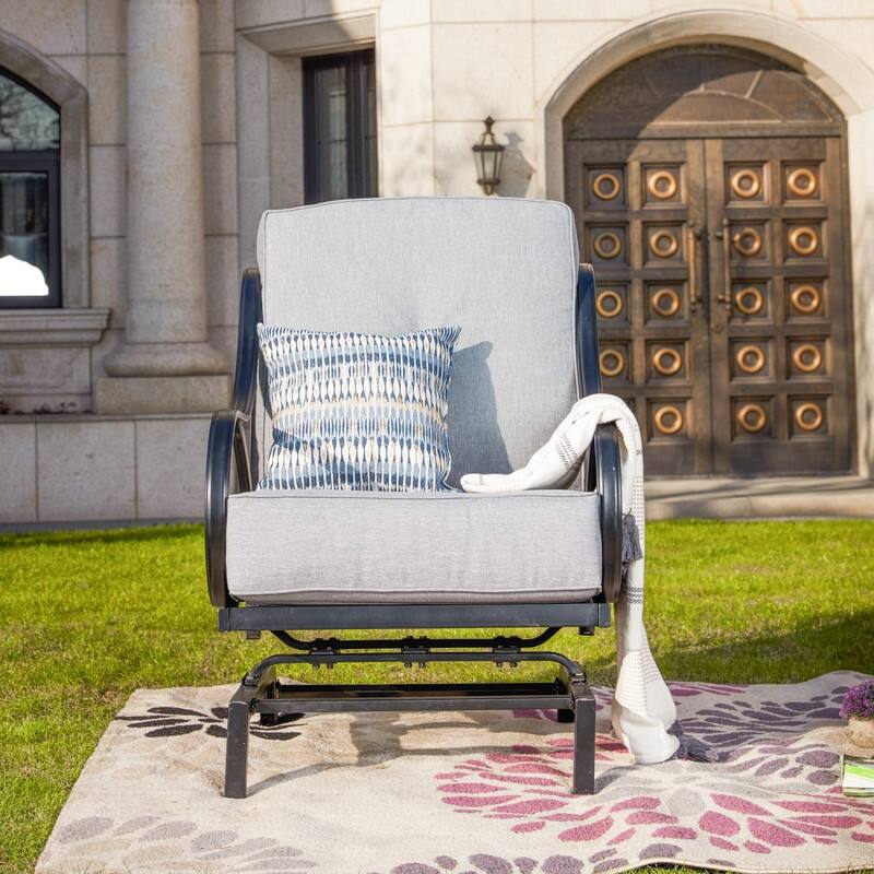 Patio Festival Outdoor Cushioned Rocking-Motion Chair