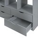 preview thumbnail 7 of 7, Full Size Loft Bed with Multi-Storage Desk, LED Light & Large Shelves, Solid Wood High Loftbed Frame with Safety Guard Rails