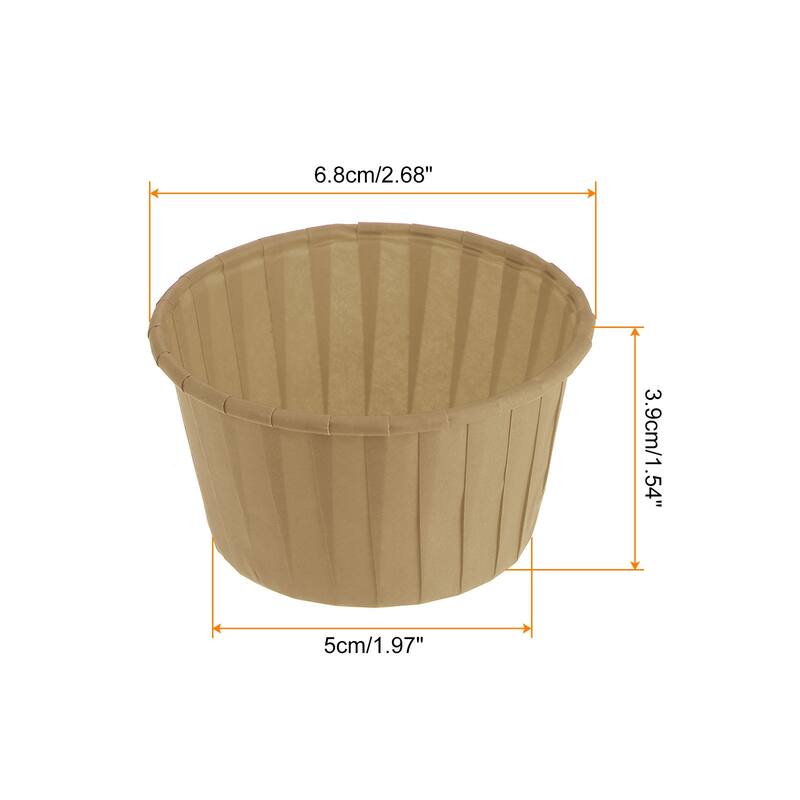 100Pcs Cupcake Baking Cups 3.5oz Standard Size Paper Cupcake Liners - Natural