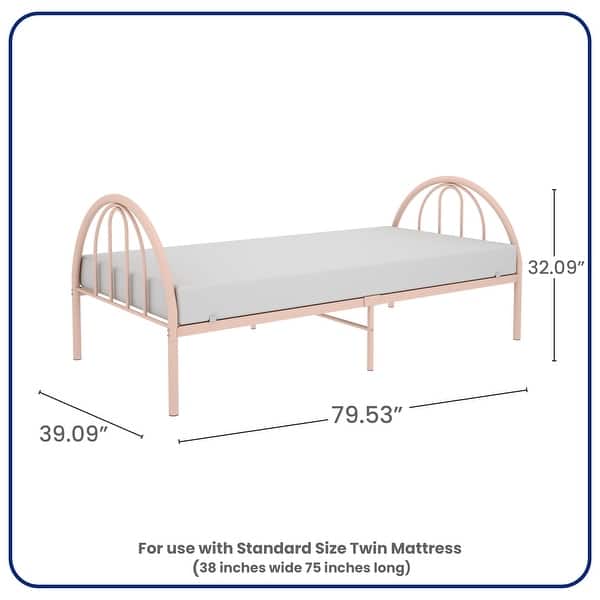dimension image slide 0 of 2, BK Furniture Brooklyn Metal Twin Bed