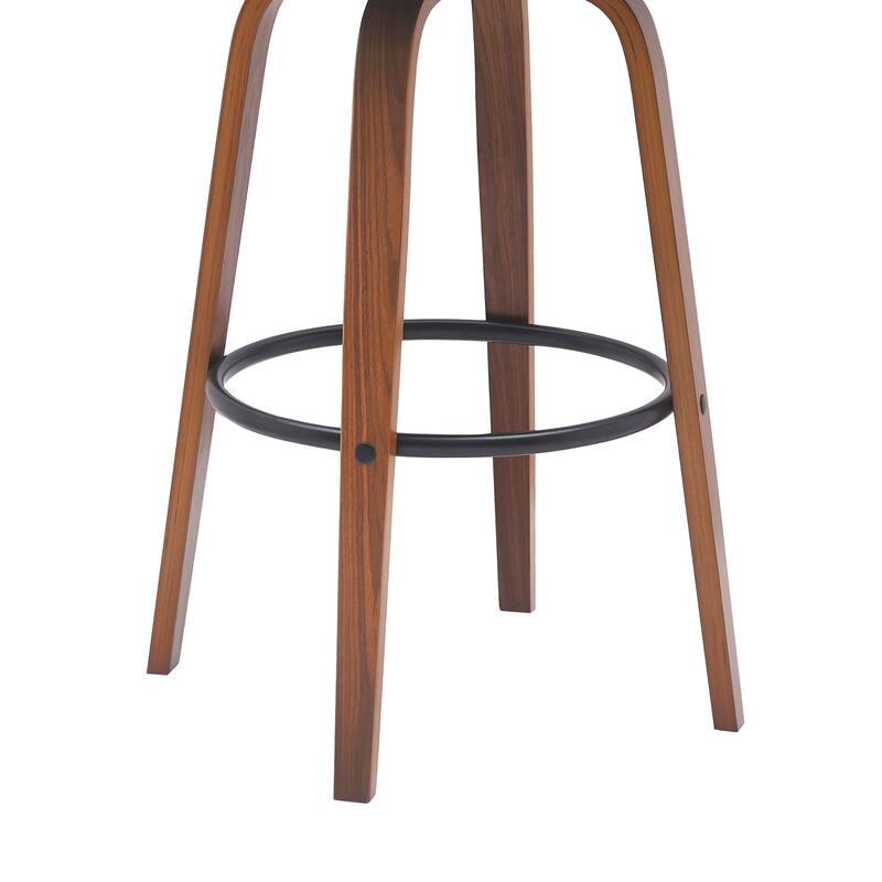 Diana Upholstered Wood Bar or Counter Height Swivel Stool