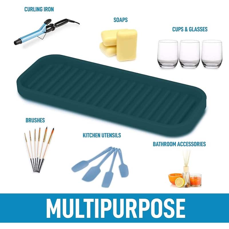Zulay Kitchen Silicone Sponge Holder for Kitchen Sink