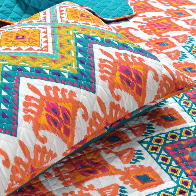 Lush Decor Boho Chevron 3 Piece Quilt Set