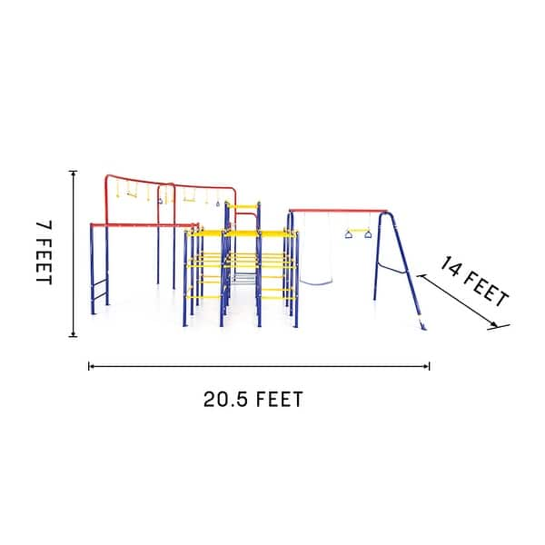 Activplay Modular Jungle Gym With Swing Set, Monkey Bars, Hanging 