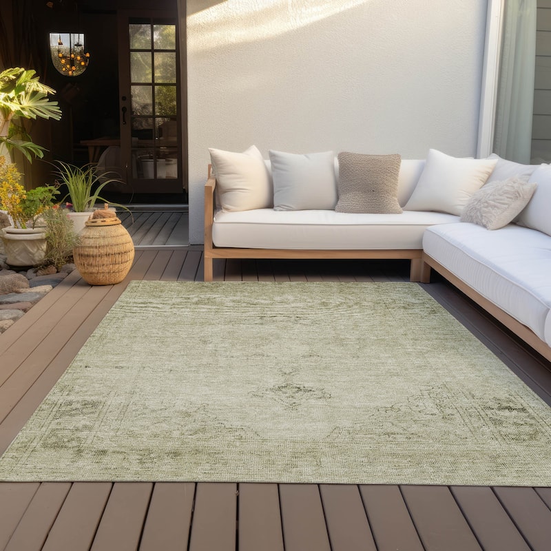 Machine Washable Indoor/ Outdoor Chantille Vintage Traditional Rug