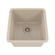 preview thumbnail 1 of 5, 16 Inch Lexicon Platinum Quartz Composite Drop-in Undermount Single Bowl Galaxy Beige Kitchen Sink LP-1618-B-SO Galaxy Beige