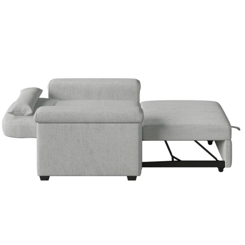 Living Room Lounger Chair 3 in 1 Convertible Sleeper Chair with Pillow