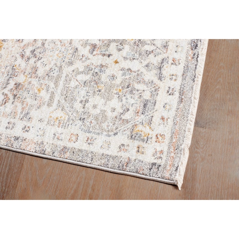 Terra by Obeetee Umbria Panel Charcoal Rug