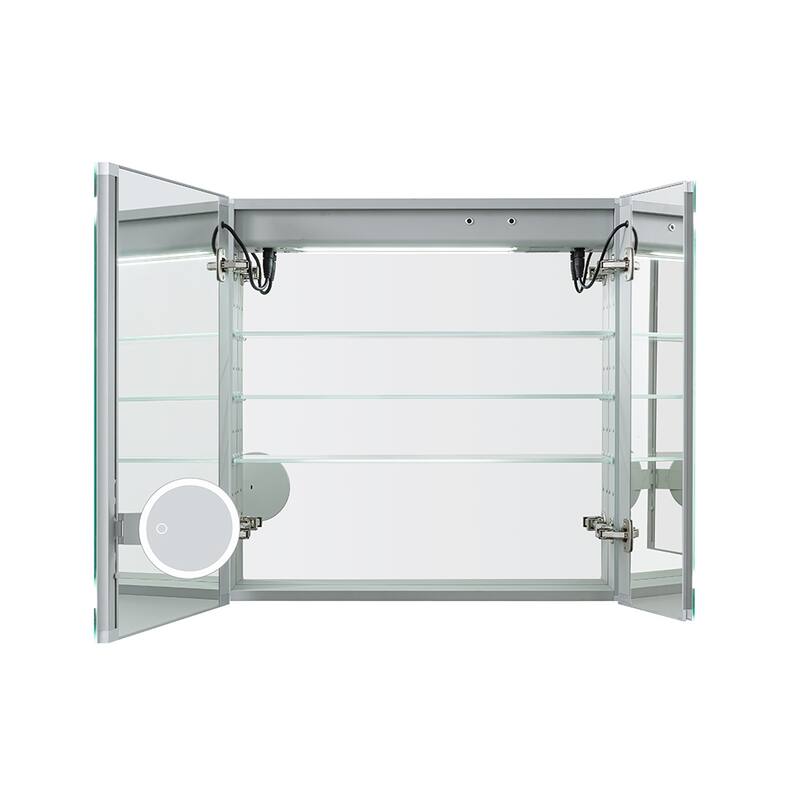 Medicine Cabinet With Light 30W x 36H x 5D - 30"x36"x5" - 30"x36"x5" - Glass Finish - Clear